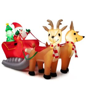 7.2 Feet Christmas Decoration Christmas Inflatable Santa Rides Sled,Amazon And Temu Banned Sales, No Shipping On Weekends.