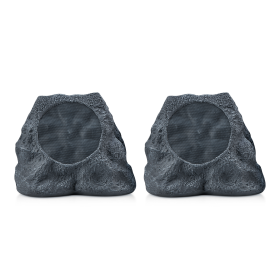 SoundPro 1-Pair Bluetooth Multi-Link Solar Rechargeable Wireless Rock Speakers